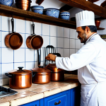 전통음식조리사 시험 대비 모의 문제 - Traditional Portuguese Kitchen**

A professional chef, fully clothed in a crisp white uniform, metic...