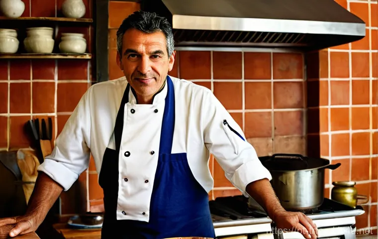 전통음식조리사 연봉 테이블 분석 - **Prompt:** A Portuguese chef, a man in his late 40s with a warm and concentrated expression, stands...